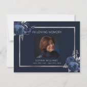 Beileid Beerdigung blau blumenblauen Foto Dankesch (Vorderseite)