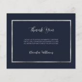 Beileid Beerdigung blau Foto Dankeschön Karte (Rückseite)