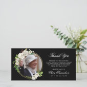 Beileid Beerdigung DANK IHNEN Aquarellfarbenes FOT Dankeskarte (Stehend Vorderseite)