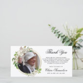 Beileid Beerdigung DANK IHNEN Aquarellfarbenes FOT Dankeskarte (Stehend Vorderseite)