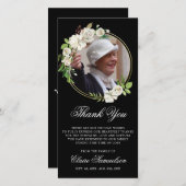 Beileid Beerdigung DANK IHNEN Aquarellfarbenes FOT Dankeskarte (Vorne/Hinten)