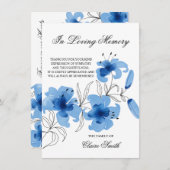 Beileid Beerdigung DANK IHNEN Lily Floral FOTO Dankeskarte (Vorne/Hinten)