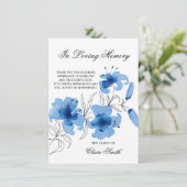 Beileid Beerdigung DANK IHNEN Lily Floral FOTO Dankeskarte (Stehend Vorderseite)