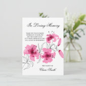 Beileid Beerdigung DANK IHNEN Lily Floral FOTO Dankeskarte (Stehend Vorderseite)