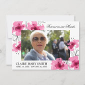 Beileid Beerdigung DANK IHNEN Lily Floral FOTO Dankeskarte (Rückseite)