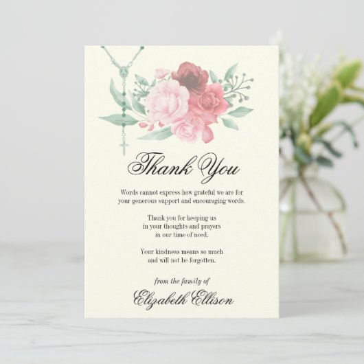 Beileid Beerdigung Danke Religious (Stehend Vorderseite)