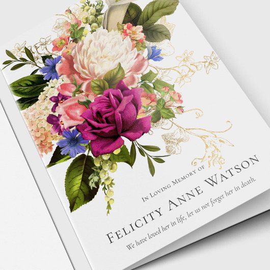 Beileid Beerdigung Dankeschön Cards Floral Bouquet Karte