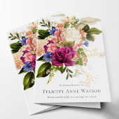 Beileid Beerdigung Dankeschön Cards Floral Bouquet Karte