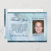 Beileid Beerdigung Foto DANK IHNEN mit Herz Postca Postkarte (Vorne/Hinten)