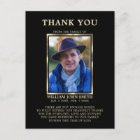 Beileid Beerdigung Gedächtnis DANK IHNEN Foto Blac