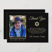 Beileid Beerdigung Gedächtnis DANK SIE Star David Dankeskarte (Vorne/Hinten)