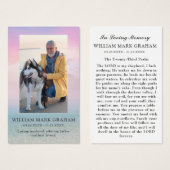 Beileid Beerdigung Gedenkstätte Foto Gebet Karten (Vorne & Hinten)