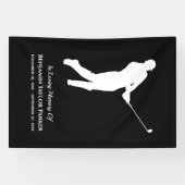 Beileid Beerdigung Gedenkstätte Golfspieler Banner (Horizontal)