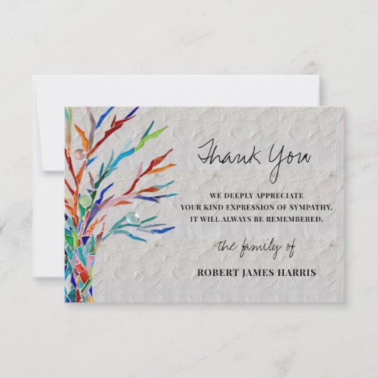 Beileid Beerdigung Gedenkstein Vielen Dank (Vorderseite)