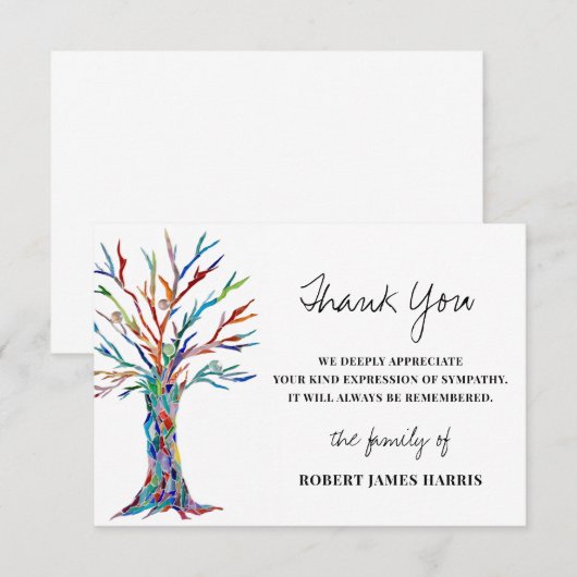 Beileid Beerdigung Gedenkstein Vielen Dank (Vorne/Hinten)