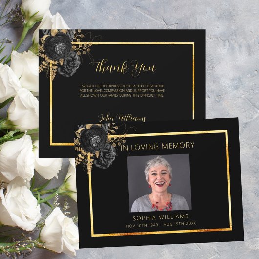 Beileid Beerdigung schwarzen Blumenkohl Foto Danke