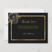 Beileid Beerdigung schwarzen Blumenkohl Foto Danke (Rückseite)