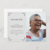 Beileid Beerdigung Trauer Vielen Dank Light Gray F Postkarte (Vorne/Hinten)