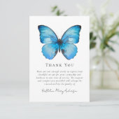 Beileid-Beerdigung von Aquarellblume Dankeskarte (Stehend Vorderseite)