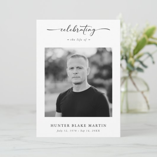 Beileid Beerdigungsdienst Obituelles Foto Programm (Stehend Vorderseite)