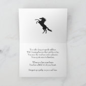 Beileid bei Pferdeverlust mit einem Geistipferd. Karte (Innenseite)