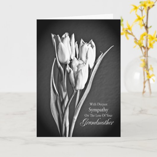 Beileid bei Verlust von Großmutter. Karte (Gelbe Blume)