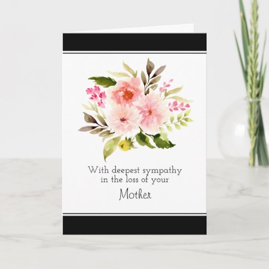 Beileid Beileid für Mutter oder jemand Gruß Karte (Vorderseite)