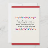 Beileid Beileid Hunde Katze Sorry Flat Card (Rückseite)