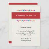 Beileid Beileid Hunde Katze Sorry Flat Card (Vorne/Hinten)