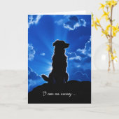 Beileid Beileid mit Hund in den Wolken Karte (Gelbe Blume)