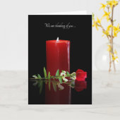 Beileid Beileidsbekundungen von uns Candle Karte (Gelbe Blume)