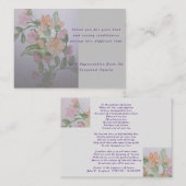 Beileid Beileidsgedicht danken Mitteilungskarte (Vorne/Hinten)