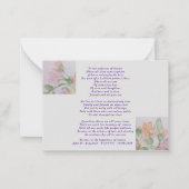 Beileid Beileidsgedicht danken Mitteilungskarte (Rückseite)