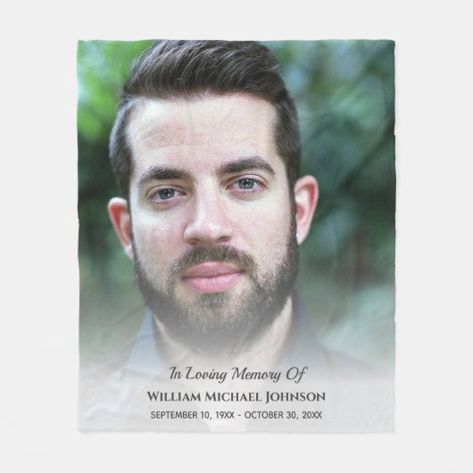 Beileid Bereavement Beerdigung Gedenkstätte Custom Fleecedecke (Vorderseite)