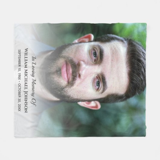 Beileid Bereavement Beerdigung Gedenkstätte Custom Fleecedecke (Vorderseite (Horizontal))