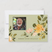 Beileid Bereavement Foto Beerdigung Danke Karte (Rückseite)