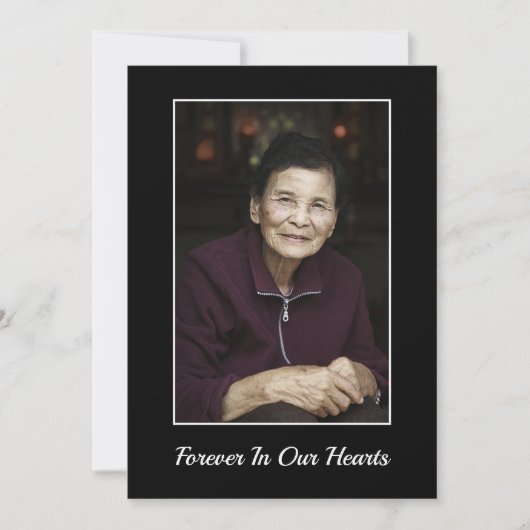 Beileid Bereavement Gedenkstätte Beerdigung Custom Dankeskarte (Vorderseite)