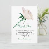 Beileid Bereavement Wasserfarbe Beige Rose Dankeskarte (Stehend Vorderseite)
