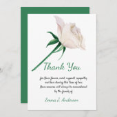 Beileid Bereavement Wasserfarbe Beige Rose Dankeskarte (Vorne/Hinten)