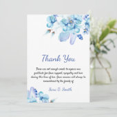 Beileid Bereavour Wasserfarben Flora Dankeskarte (Stehend Vorderseite)