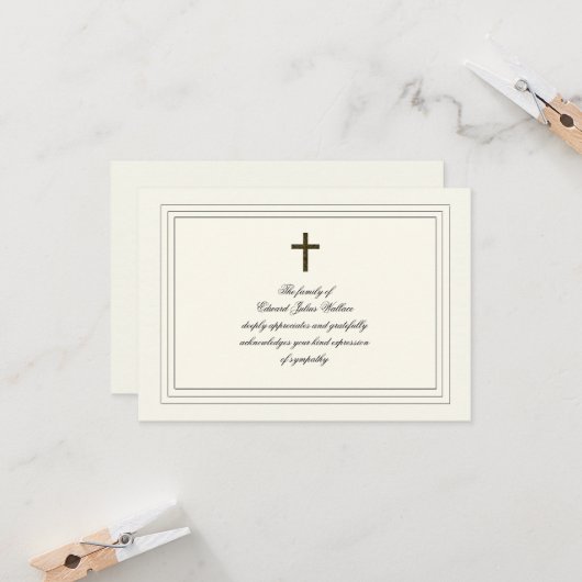 Beileid-Bestätigung Karte (Vorderseite/Rückseite Beispiel)