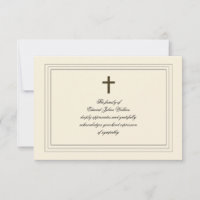 Beileid-Bestätigungskarte Cream Color