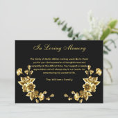 Beileid Black Gold Blumenbudget Danke Foto (Stehend Vorderseite)