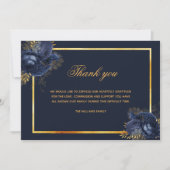 Beileid Blau Blütengold Danke Foto (Vorderseite)
