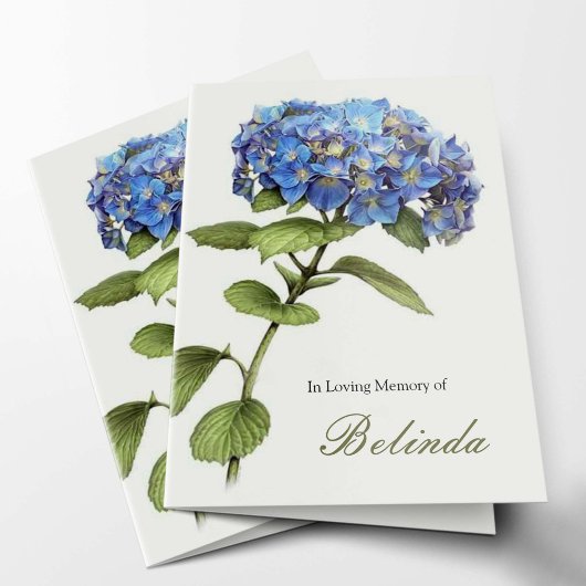 Beileid Blue Hydrangea Beerdigung Danke