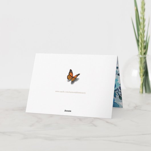 Beileid Blue Rose Sorry für Ihr Beileid Karte (Rückseite)