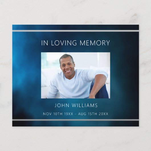 Beileid Blue Sky Foto Vielen Dank Karte (Vorderseite)