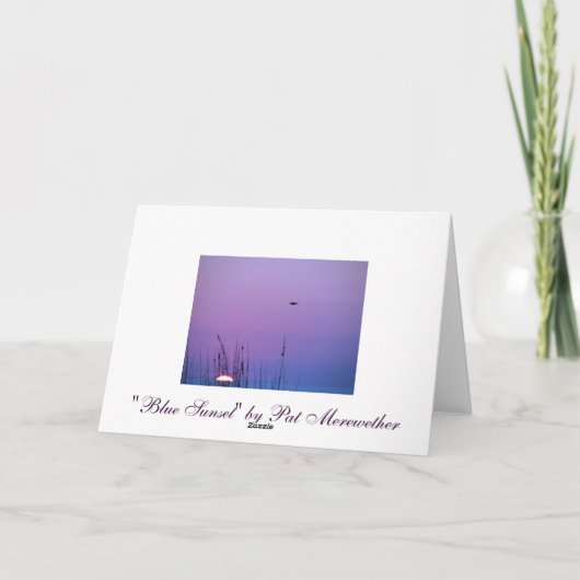 Beileid Blue Sunset Karte (Rückseite)