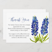Beileid Bluebonnets Beerdigung Tod Vielen Dank Einladung (Vorne/Hinten)