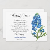 Beileid Bluebonnets Beerdigung Tod Vielen Dank Einladung (Vorne/Hinten)